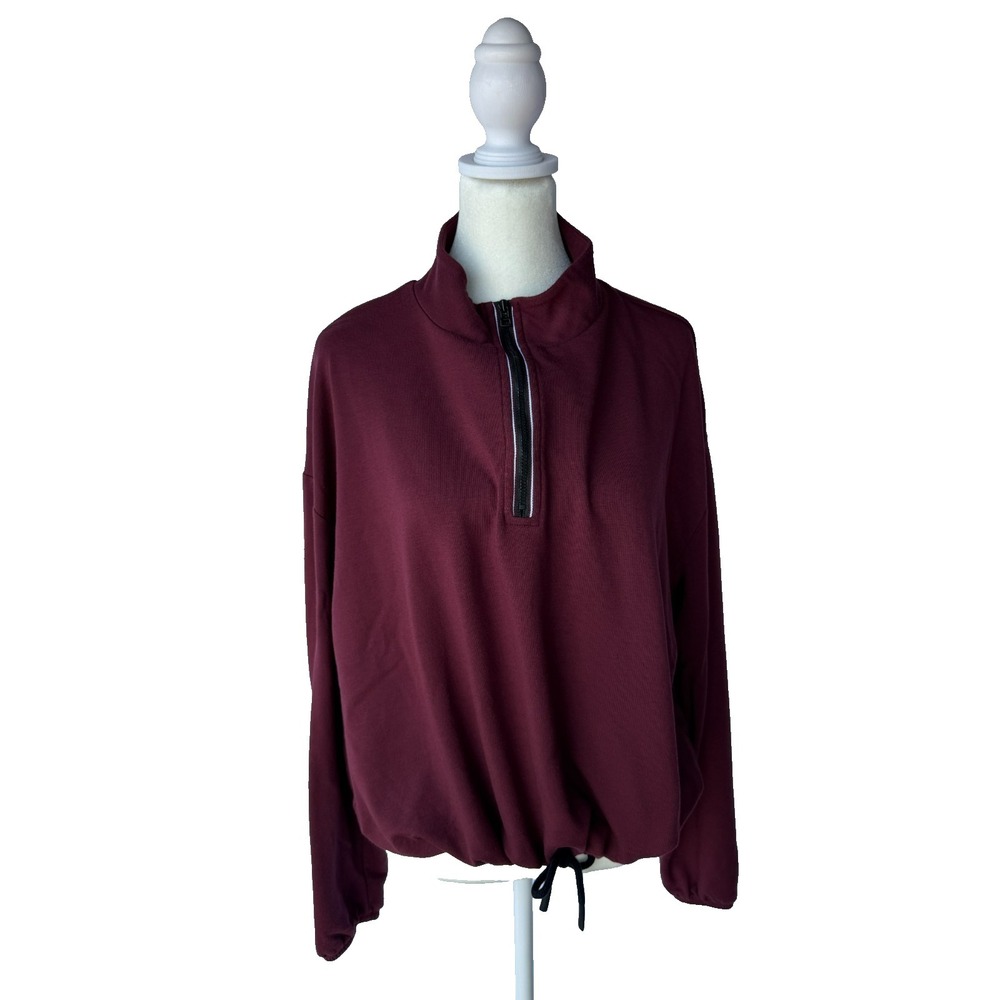 Beyond Yoga Womens XL Burgundy 1/4 Zip Sweatshirt Pullover Athleisure Gorpcore